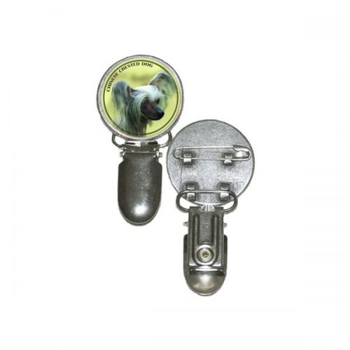 Nummerlappshållare med Chinese Crested