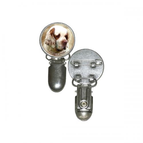 Nummerlappshållare med Clumber Spaniel