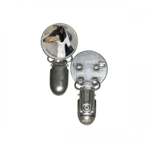 Nummerlappshållare med Korthårig Collie