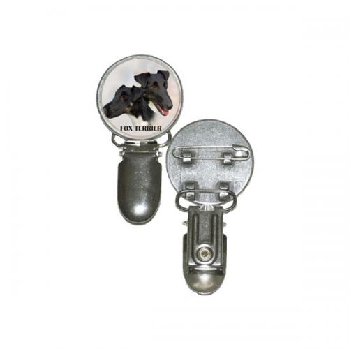 Nummerlappshållare med Släthårig Foxterrier