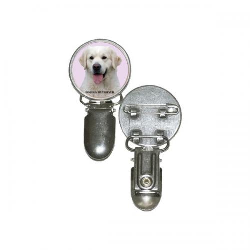 Nummerlappshållare med Golden Retriever