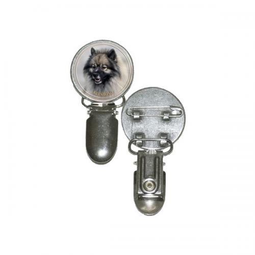 Nummerlappshållare med Keeshond