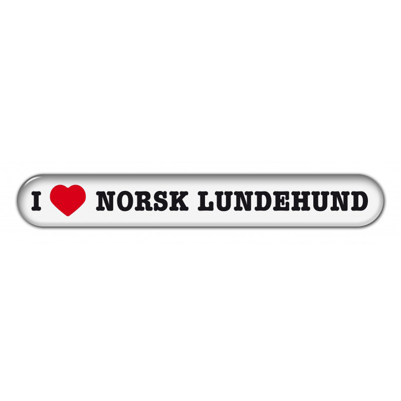 Dekal " I Love" Norsk Lundehund