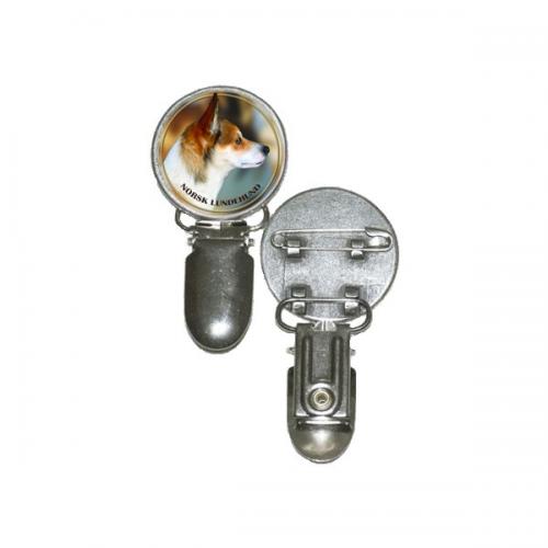 Nummerlappshållare med Norsk Lundehund