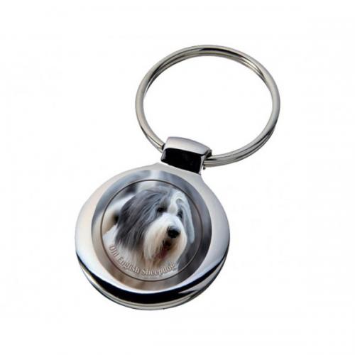 Nyckelring med Old English Sheepdog