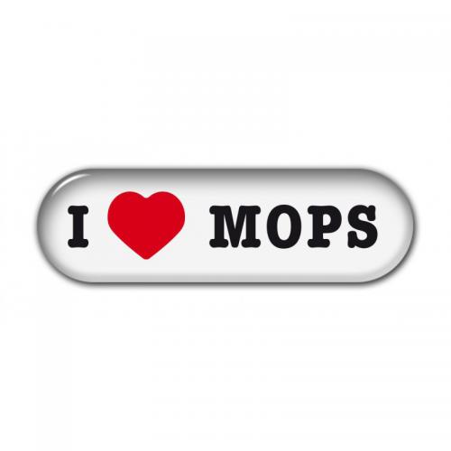 Dekal " I Love" Mops
