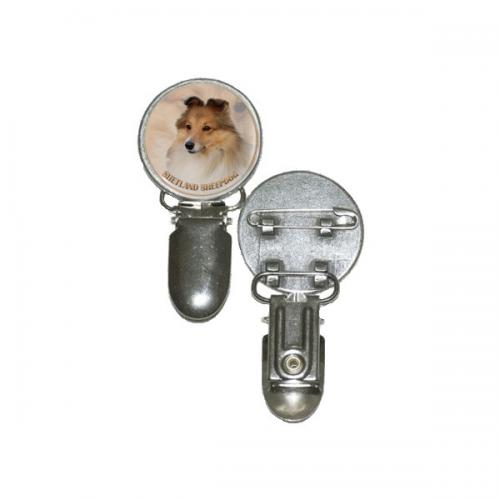 Nummerlappshållare med Shetland Sheepdog