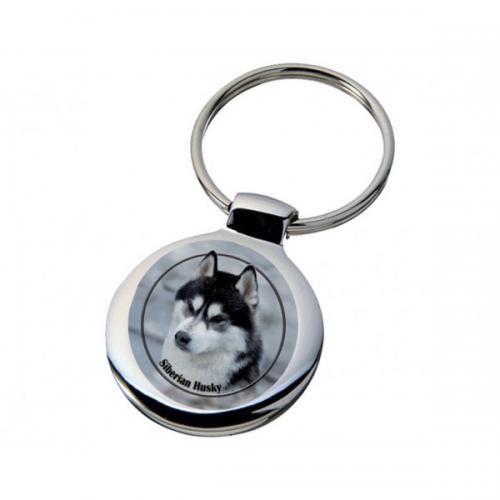 Nyckelring med Siberian Husky