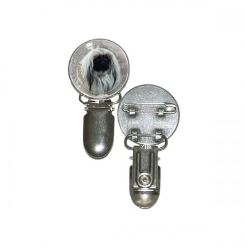 Nummerlappshållare med Pekingese