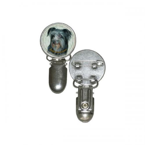 Nummerlappshållare med Berger des Pyrénées à poil long