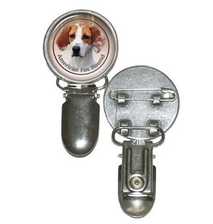 Nummerlappshållare med American Foxhound