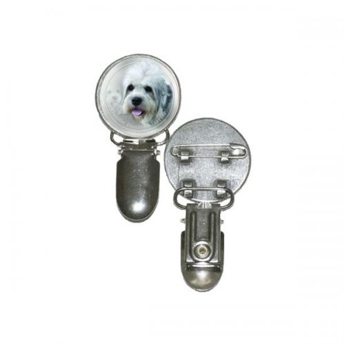 Nummerlappshållare med Dandie Dinmont Terrier