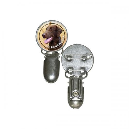 Nummerlappshållare med Flatcoated Retriever