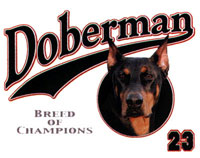 T-shirt med Dobermann