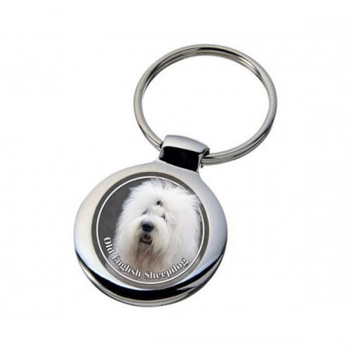 Nyckelring med Old English Sheepdog