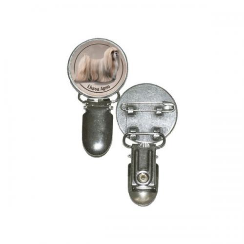 Nummerlappshållare med Lhasa Apso