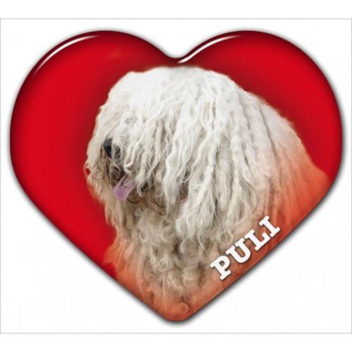 Dekal med en vit Puli
