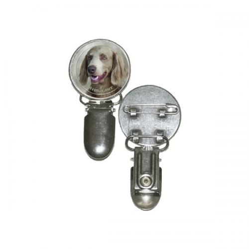 Nummerlappshållare med Weimaraner
