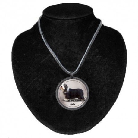Halsband med Bearded Collie