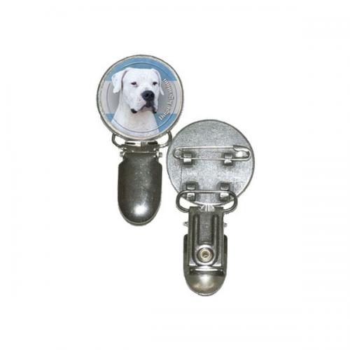 Nummerlappshållare med Dogo Argentino