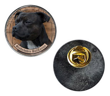 Pin med Staffordshire Bullterrier