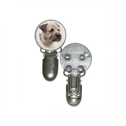 Nummerlappshållare med Borderterrier