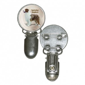 Nummerlappshållare med Australian Shepherd