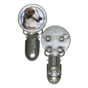 Nummerlappshållare med Borzoi