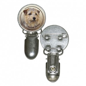 Nummerlappshållare med Norfolkterrier