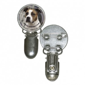 Nummerlappshållare med American Staffordshire