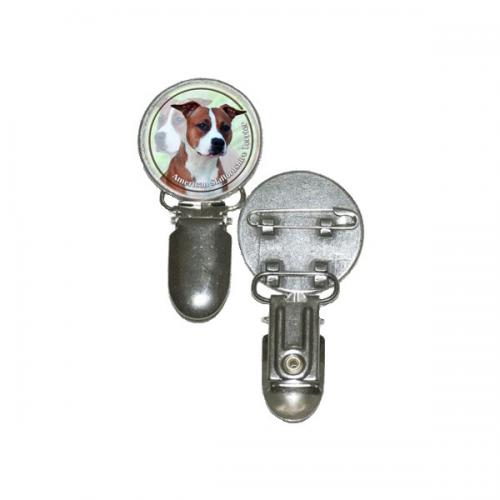 Nummerlappshållare med American Staffordshire