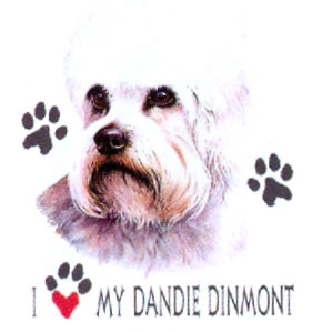Figursydd T-shirt med Dandie Dinmont Terrier