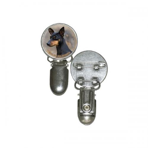 Nummerlappshållare med English Toy Terrier