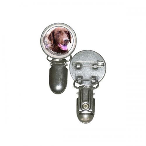 Nummerlappshållare med Curly Coated Retriever