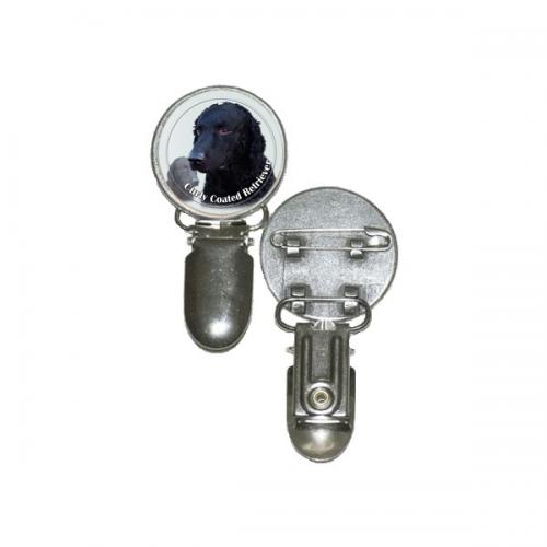 Nummerlappshållare med Curly Coated Retriever