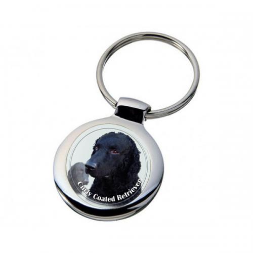 Nyckelring med Curly Coated Retriever