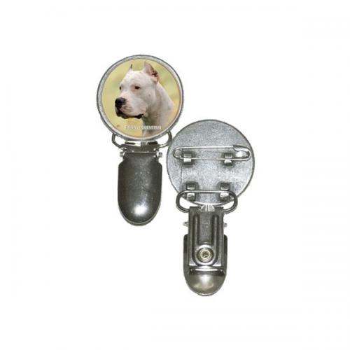 Nummerlappshållare med Dogo Argentino