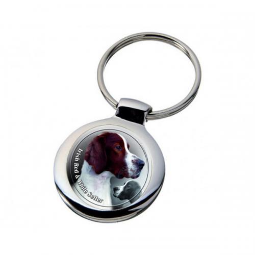 Nyckelring med Irländsk Röd o Vit Setter
