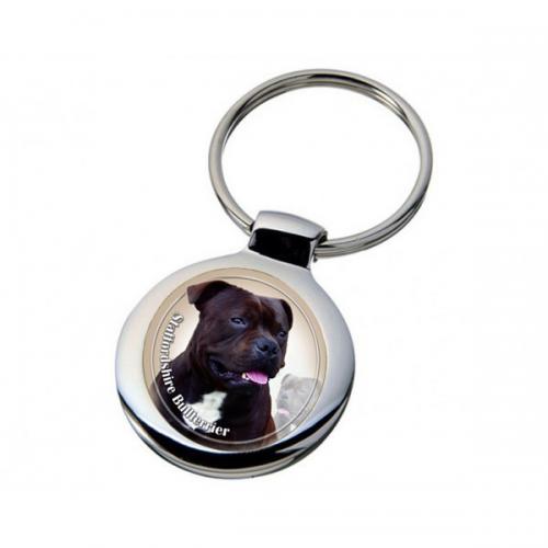 Nyckelring med Staffordshire Bullterrier