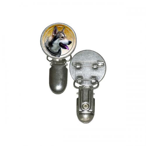 Nummerlappshållare med Saarloos Wolfhond