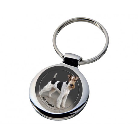 Nyckelring med Strävhårig Foxterrier