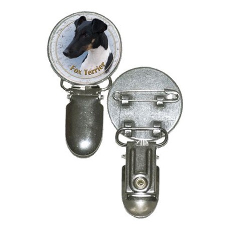 Nummerlappshållare med Släthårig Foxterrier