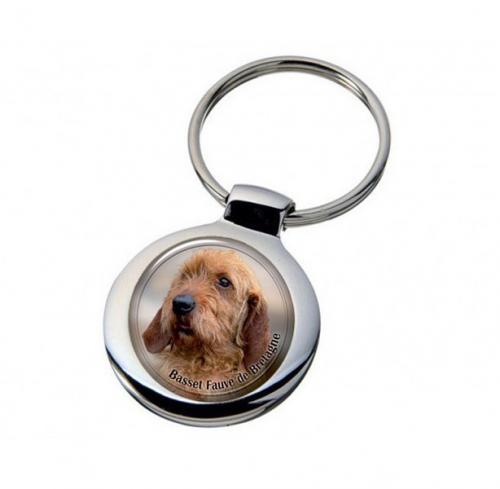 Nyckelring med Basset Fauve de Bretagne