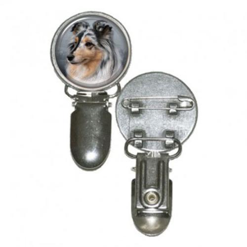 Nummerlappshållare med Shetland Sheepdog