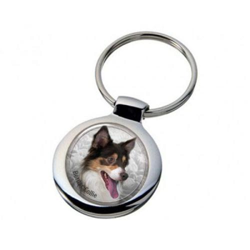 Nyckelring med Border Collie