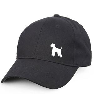 Keps i svart eller vitt med Dvärgschnauzer