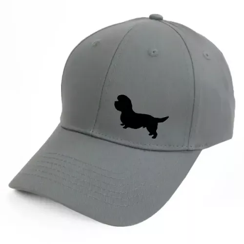 Keps med en Dandie Dinmont Terrier