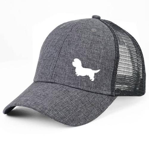 Gråmelerad Keps med Dandie Dinmont Terrier