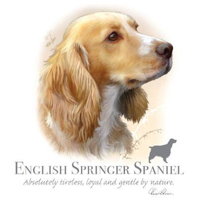 T-shirt med Engelsk Springer Spaniel