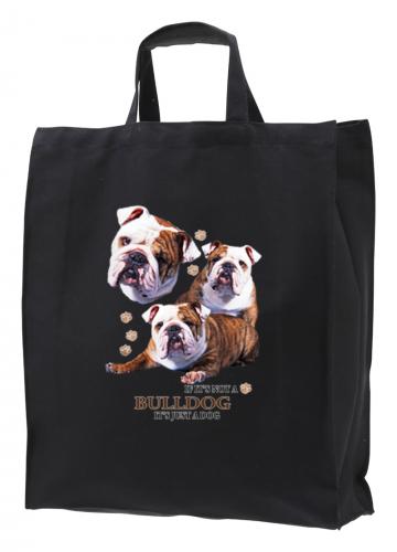 Tygkasse med Engelsk Bulldogg